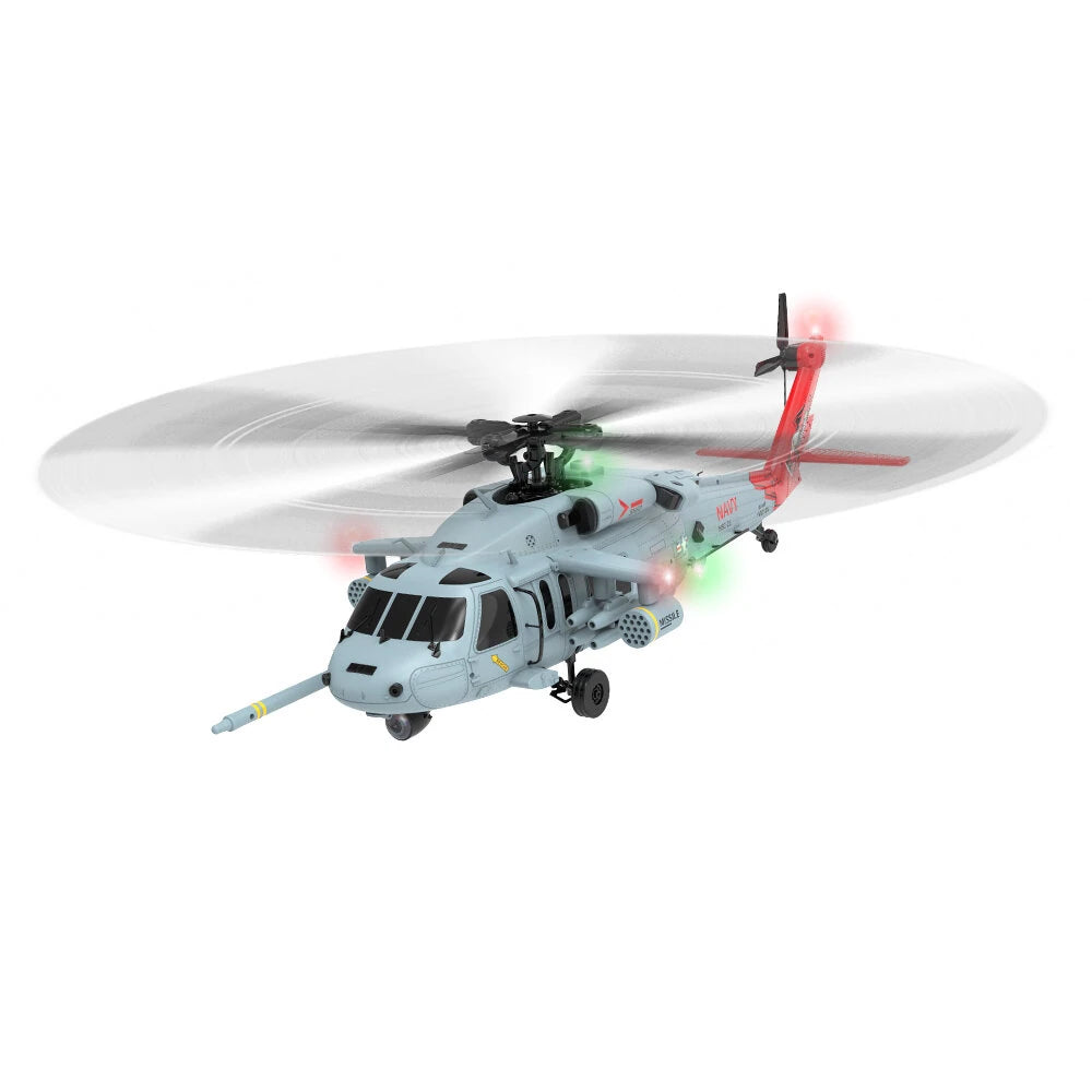 Eachine E200 EXP UH-60 SH-60 MH-60 2.4G 6CH 6-Axis Gyro Optical Flow Localization Dual Brushless Motor 1:47 Scale Flybarless RC Helicopter RTF