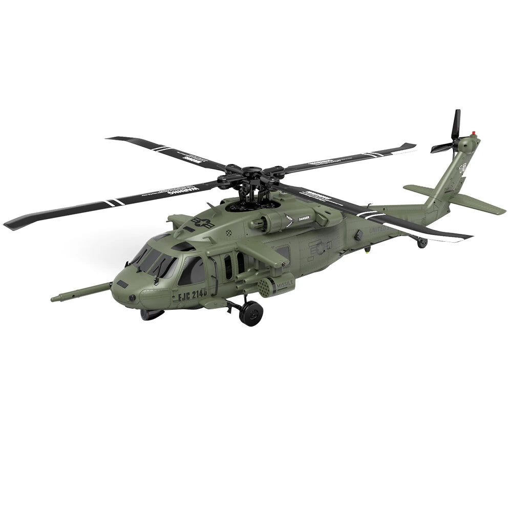 Eachine E200 EXP UH-60 SH-60 MH-60 2.4G 6CH 6-Axis Gyro Optical Flow Localization Dual Brushless Motor 1:47 Scale Flybarless RC Helicopter RTF