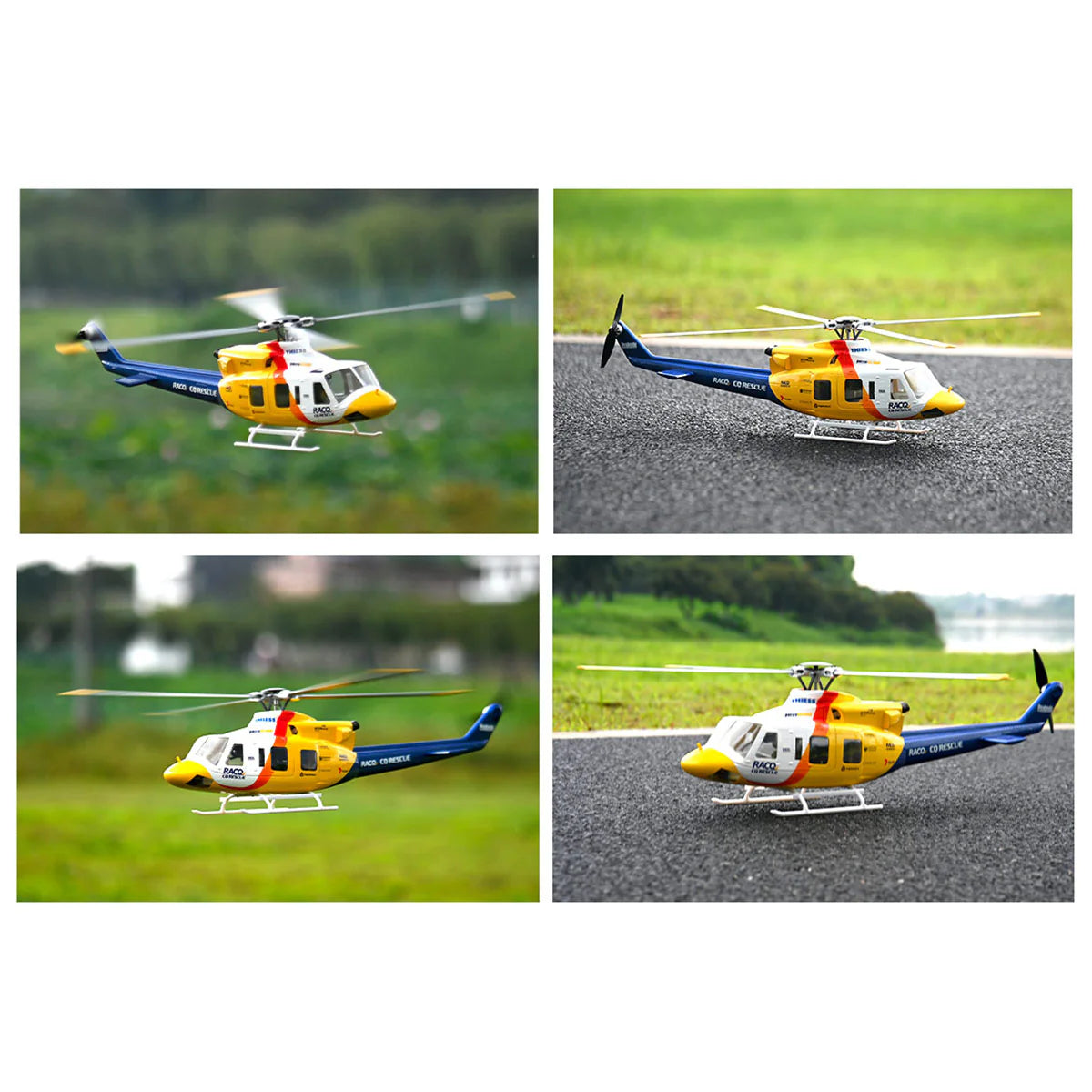 FLYWING BELL-412-V4 RC Military Rescue Helicopter 470-Class 2.4G 6CH RTF RC Airplane Model