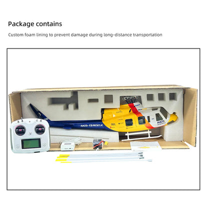 FLYWING BELL-412-V4 RC Military Rescue Helicopter 470-Class 2.4G 6CH RTF RC Airplane Model