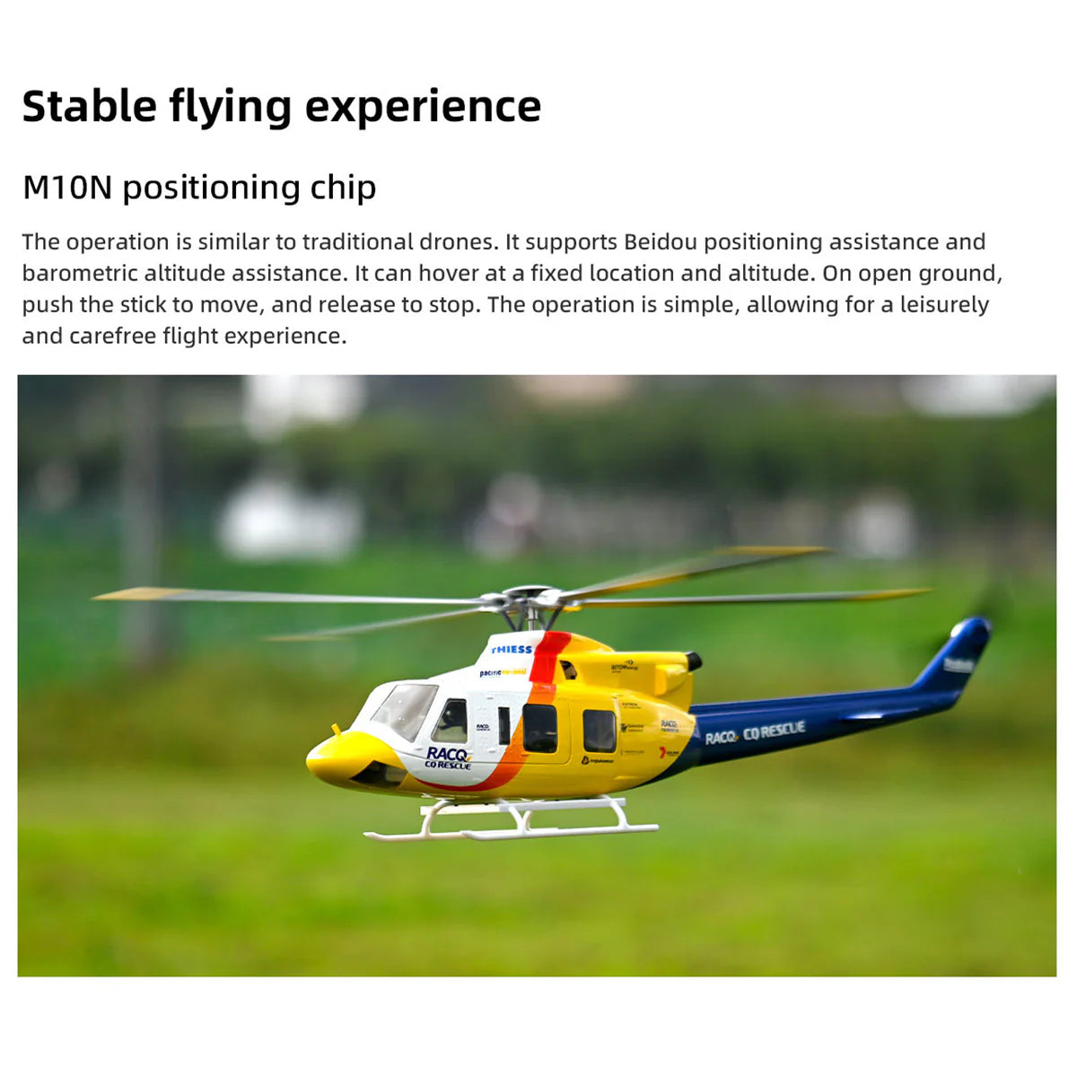 FLYWING BELL-412-V4 RC Military Rescue Helicopter 470-Class 2.4G 6CH RTF RC Airplane Model