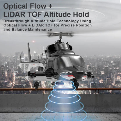 WOLFBUSH AW-911 Airwolf 1/34 Scale RC Helicopter Smart GPS 2.4G 9CH 6G/3D Stunt RC Airplane