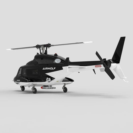 WOLFBUSH AW-911 Airwolf 1/34 Scale RC Helicopter Smart GPS 2.4G 9CH 6G/3D Stunt RC Airplane