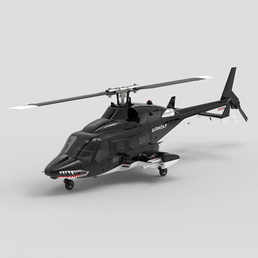 WOLFBUSH AW-911 Airwolf 1/34 Scale RC Helicopter Smart GPS 2.4G 9CH 6G/3D Stunt RC Airplane