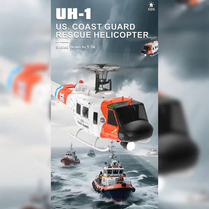 F07S Micro Scale F07S UH-1 Huey 1/34 RTF GPS Rescue RC Helicopter