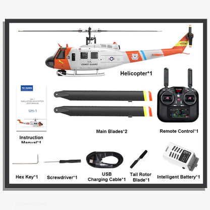 F07S Micro Scale F07S UH-1 Huey 1/34 RTF GPS Rescue RC Helicopter